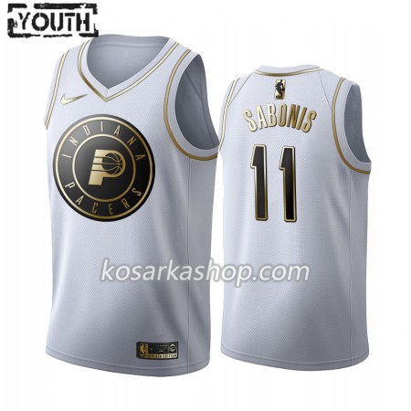 Dres Indiana Pacers Domantas Sabonis 11 Nike 2019-20 Bijela Golden Edition Swingman - Dječji